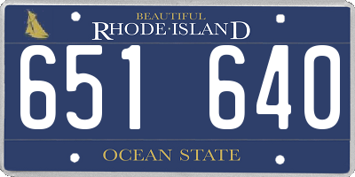 RI license plate 651640