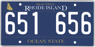 RI license plate 651656