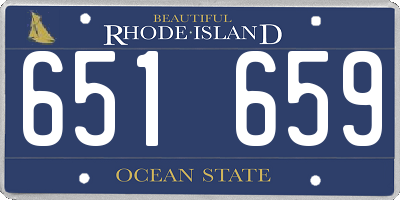 RI license plate 651659