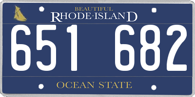 RI license plate 651682