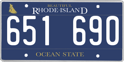 RI license plate 651690