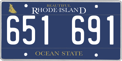 RI license plate 651691