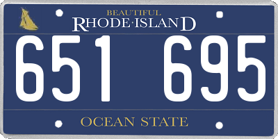 RI license plate 651695