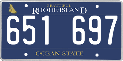 RI license plate 651697