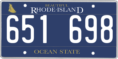 RI license plate 651698