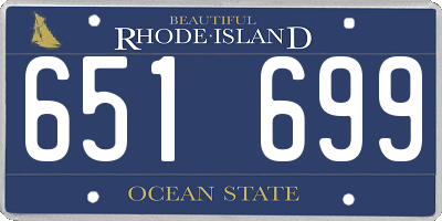 RI license plate 651699