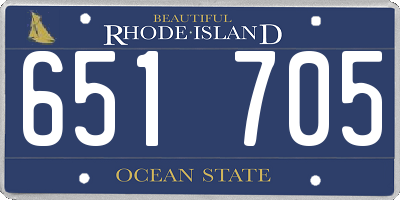 RI license plate 651705