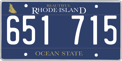 RI license plate 651715