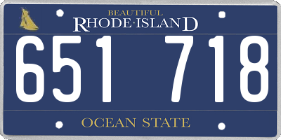 RI license plate 651718