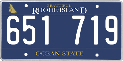 RI license plate 651719