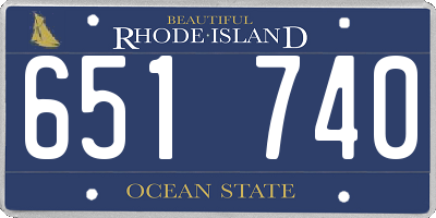 RI license plate 651740