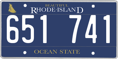 RI license plate 651741