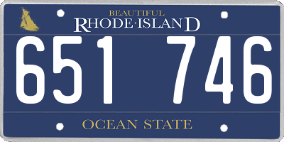 RI license plate 651746
