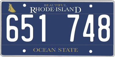 RI license plate 651748