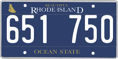 RI license plate 651750