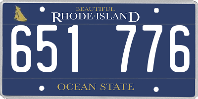 RI license plate 651776