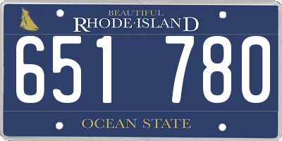 RI license plate 651780