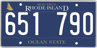 RI license plate 651790