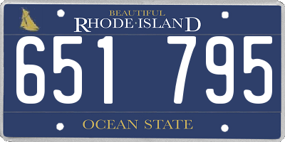 RI license plate 651795