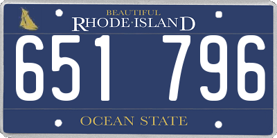 RI license plate 651796