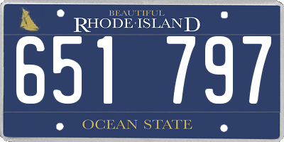 RI license plate 651797