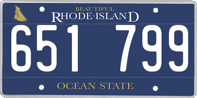 RI license plate 651799