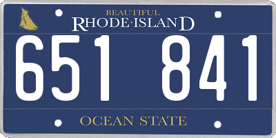RI license plate 651841