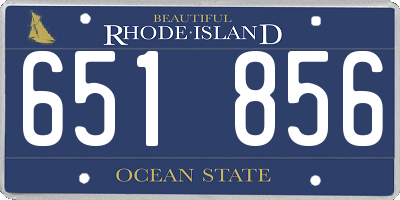 RI license plate 651856