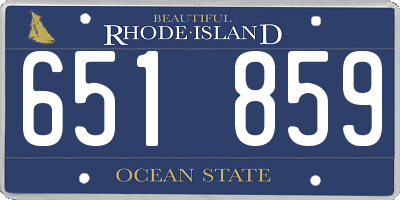 RI license plate 651859