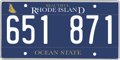 RI license plate 651871