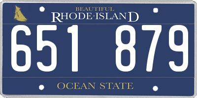 RI license plate 651879