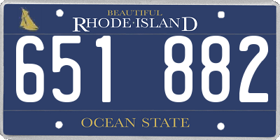 RI license plate 651882