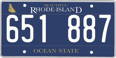 RI license plate 651887