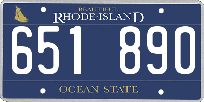 RI license plate 651890