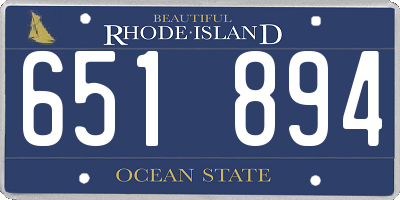 RI license plate 651894