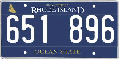 RI license plate 651896