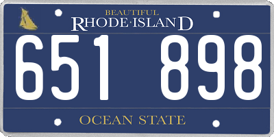 RI license plate 651898