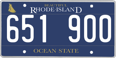 RI license plate 651900