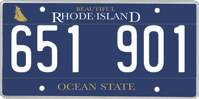 RI license plate 651901