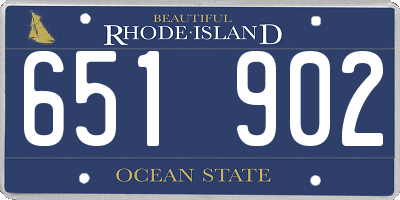 RI license plate 651902