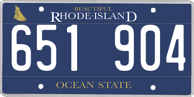 RI license plate 651904