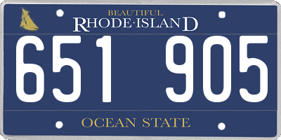 RI license plate 651905
