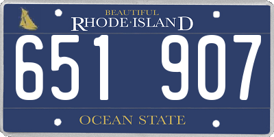 RI license plate 651907