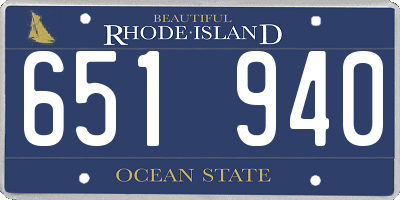RI license plate 651940