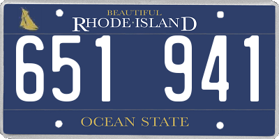 RI license plate 651941