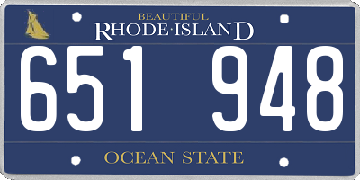 RI license plate 651948
