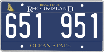 RI license plate 651951