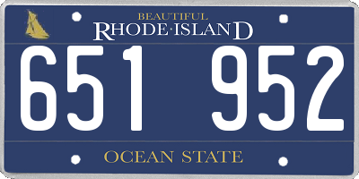 RI license plate 651952