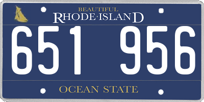 RI license plate 651956