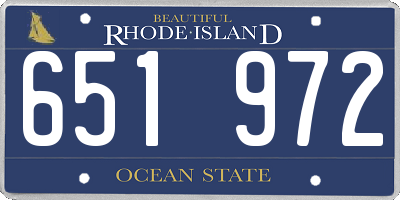 RI license plate 651972